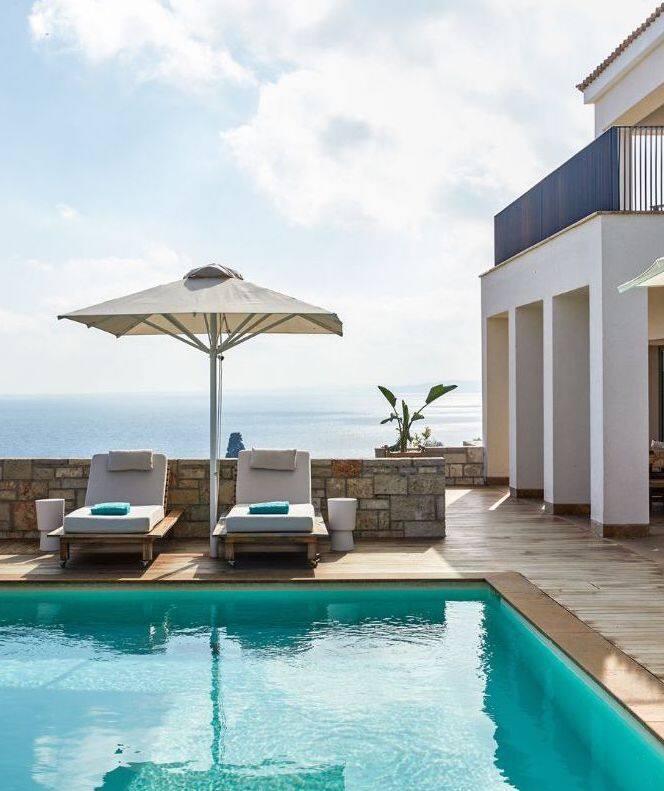 corfu villa with pool