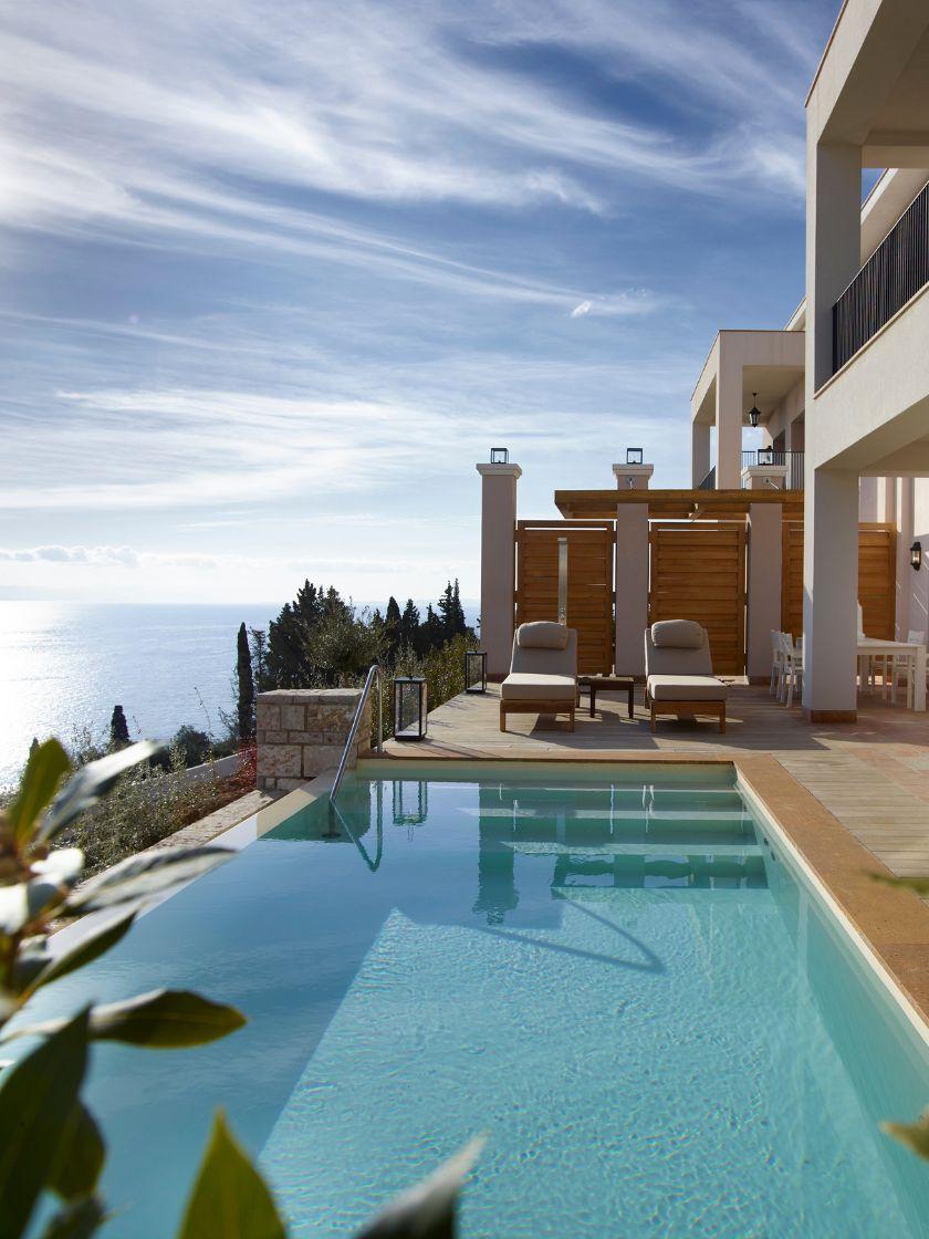 private pool three bedroom villa in Corfu