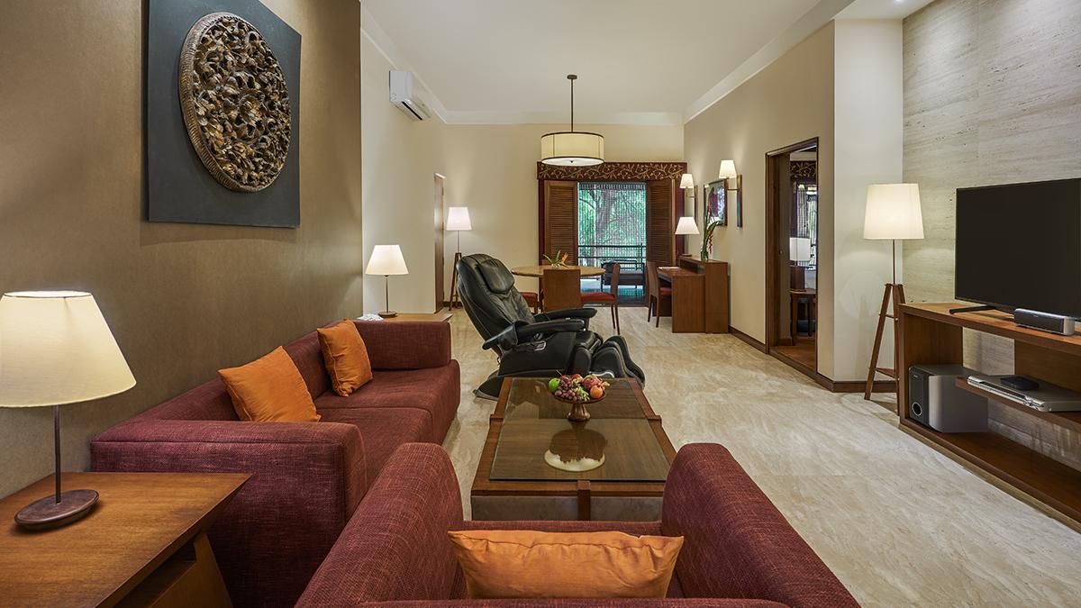 Preidential Suite Living room in Angsana Resort Bangalore