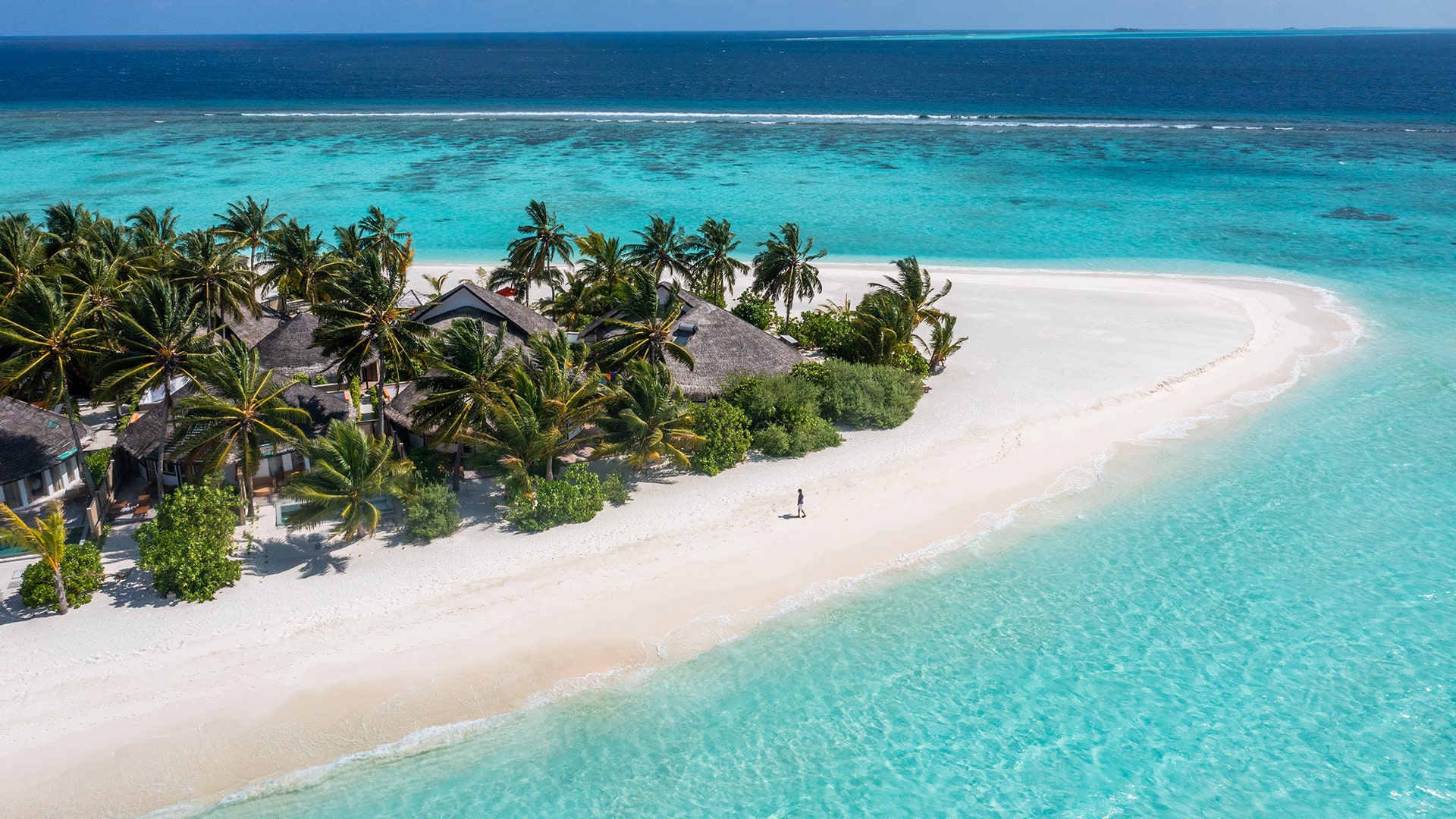 Angsana Velavaru Maldives Aerial View Beach