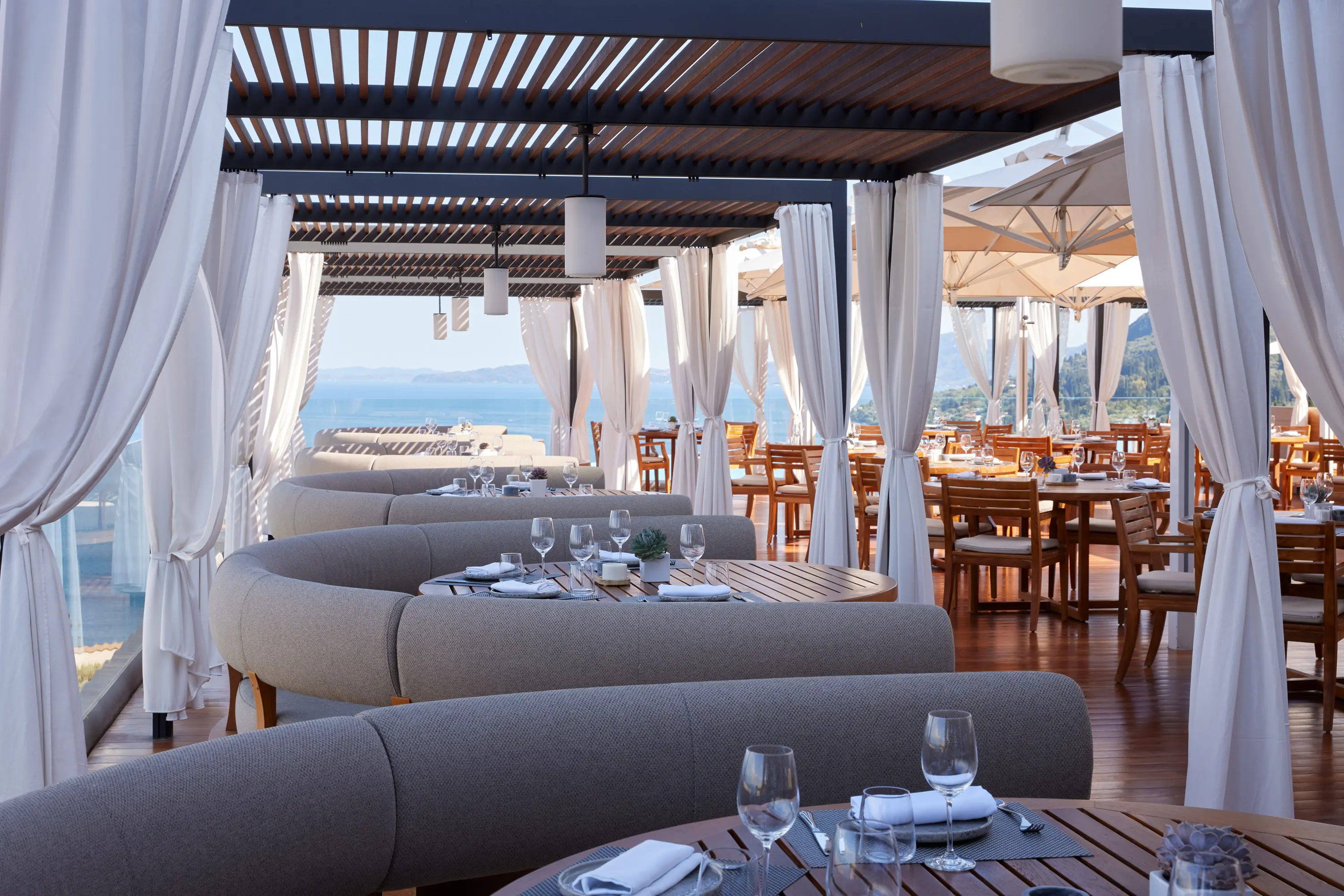 corfu restaurants with view